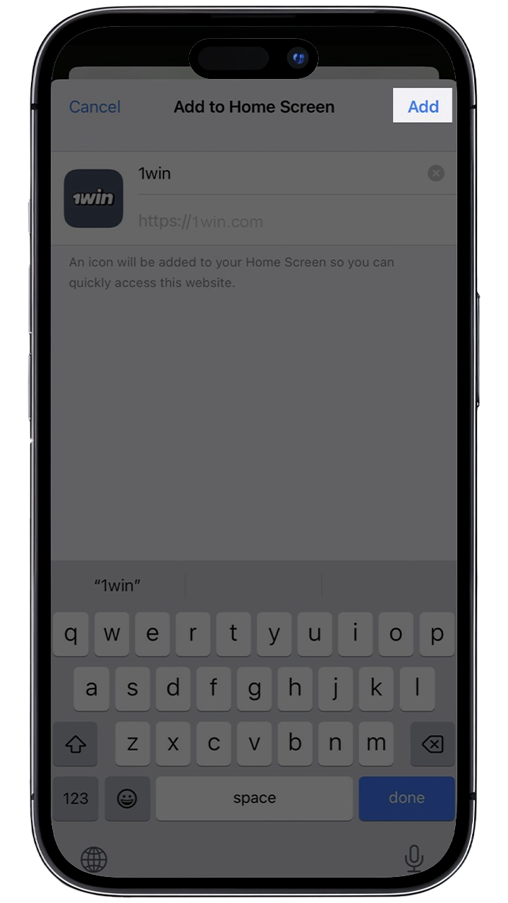 Rename the 1win app and confirm the action