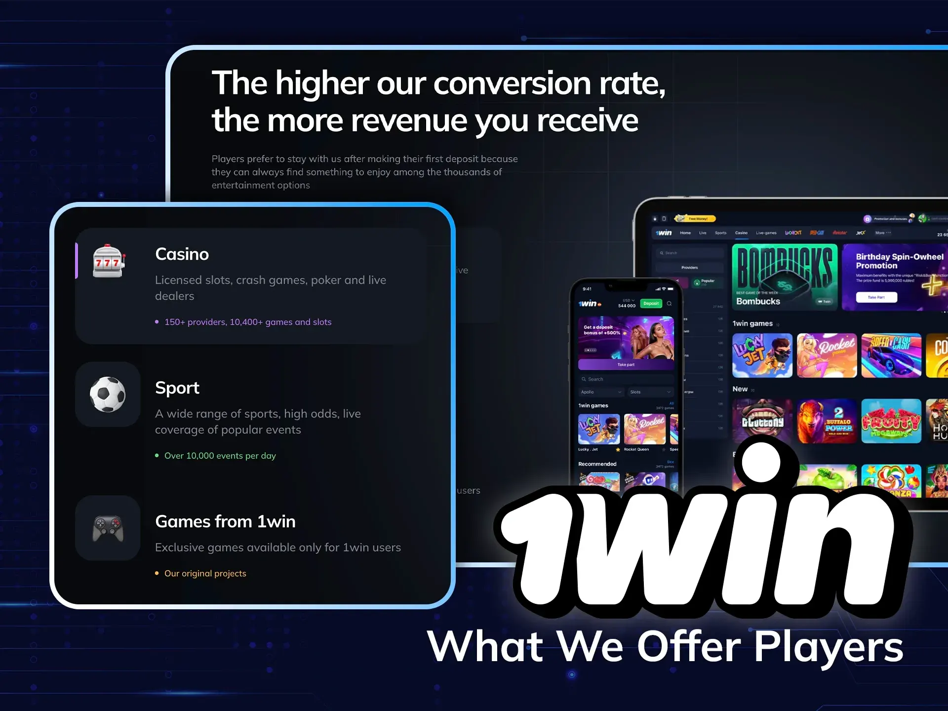 Learn more about the 1win affiliate program.