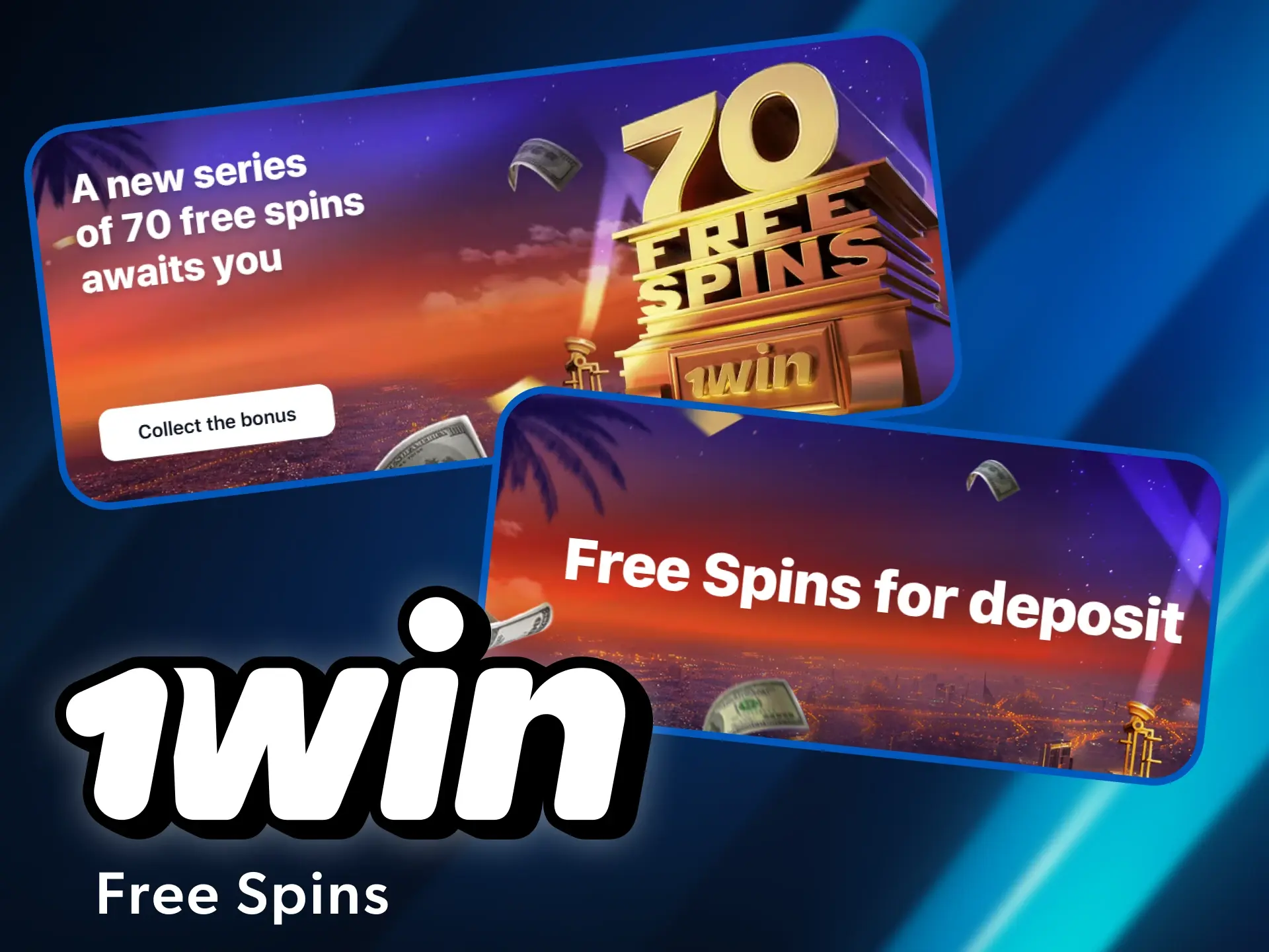 Casino welcome free spins promotion.