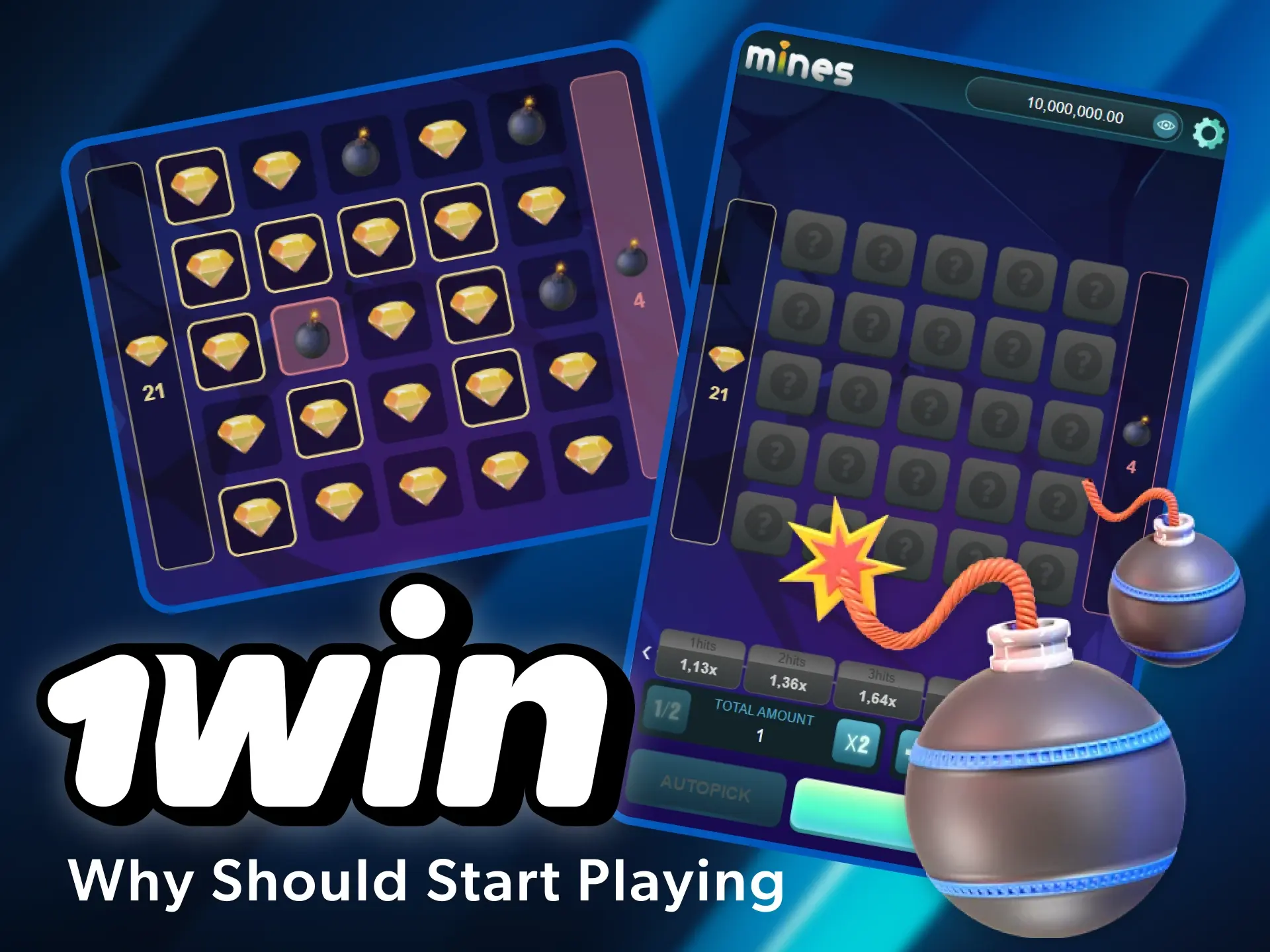 1win online casino offers mines games from the most popular providers.